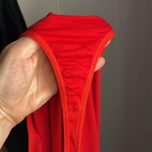 Wilfred Red Ribbed Bodysuit - Picture 7 of 7
